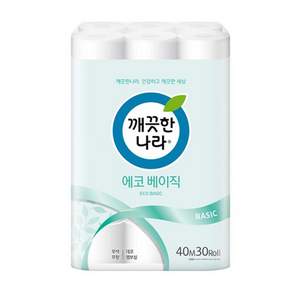 깨끗한나라 에코 베이직 2겹 롤화장지