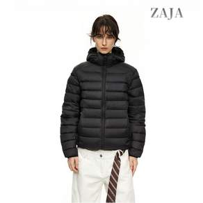 ZAJA 여성 후드 경량 패딩 지퍼 포켓 루즈핏 캐주얼 데일리