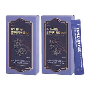 뉴밋 유기농 생과 착즙 블루베리즙 스틱 14p