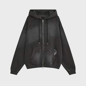 데프가먼츠 PIG BRUSHED HOOD ZIPUP [CHARCOAL]