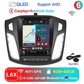 LEHX Pro 자동차 라디오 안드로이드 멀티미디어 14 포드 포커스 3 Mk3 2011-2019 자동 2din Carplay 스테레오 gps 네비게이션 dvd Tesla Styl