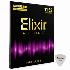 Elixir 엘릭서 어튠 Attune 포스포브론즈 21027(011-052) 어쿠스틱 스트링 신제품 피크포함