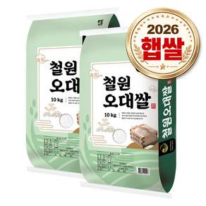 대한농산 철원오대쌀 20kg (10kgx2봉) / 26년산 햅쌀 / 상등급 단일품종 안전박스포장