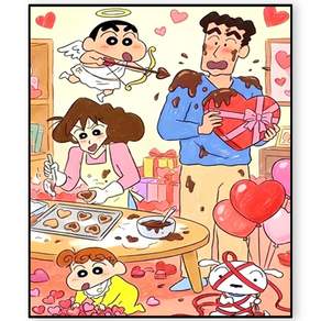 뿌로리보석십자수 옛풍경 캐릭터도안 모음 패브릭형 DIY 비즈공예