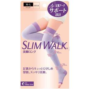 ML (SLIM WALK socks for night tightening ML) 립 슬림 워크 미각 롱 라벤더 사이즈