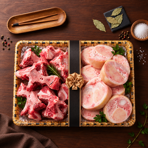 김씨네한우 마장동 한우 우족 2kg 잡뼈 1kg 곰탕용 몸보신 선물세트 추석 설날 명절선물