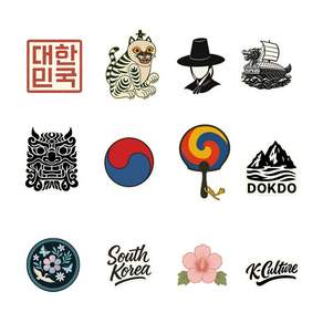 대한민국 감성 빅사이즈 캐리어 스티커 12종