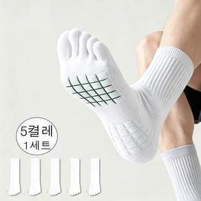 JS 남자 스포츠 쿠션 발가락 양말 5켤레