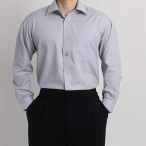 포시즌 S-5XL 남성 긴팔 일반핏 긴팔 빅사이즈 메노모소 와이셔츠 블랙 흰 일자핏 정장 셔츠