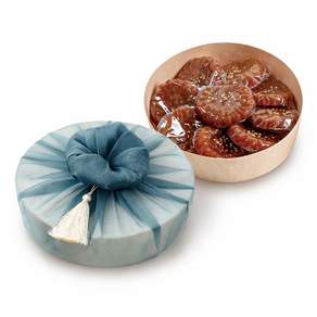 한결맛담 수제 찹쌀 약과 선물세트 외국인 명절 한과 선물 보자기 포장 블루 (10구 400g 15구 600g)
