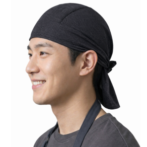 국산 셰프 쿨링 헤드랩 메쉬 스판 주방 두건