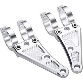 란바오 모터사이클 헤드라이트 마운트 브래킷 CNC 실버 27mm 30mm 33mm 35mm 37mm 41mm 43mm 48mm 50mm 54mm 혼다 야마하 스즈키 할리 포크