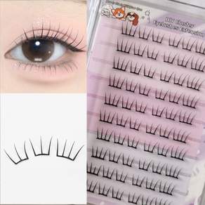 초경량 노글루 또렷한 아이돌 풀이 필요없는 속눈썹 아이래쉬 9/10/11mm 60pcs 블랙