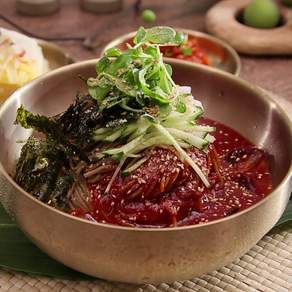 [동해막국수] 47년 강릉노포 맛집 비빔막국수 (감자메밀면+양념장) / 쫄깃한 식감 비법소스