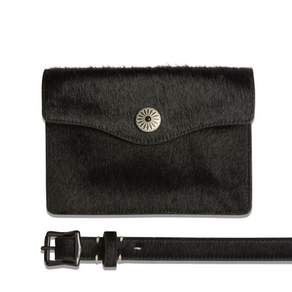 DIAFVINE DV.LOT 686 Black Calf Hair Belt Bag