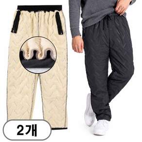 차쿠 남성 양털 방한 바지 겨울 작업바지 털바지 패딩바지 조거팬츠 솜바지 1+1 혹한기 일자타입