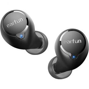 EarFun 프리 2S 무선 이어버드 업그레이드 버전 블루투스 딥 베이스 포함 선명한 통화를 위한 4 마이크 커스터마이징 가능한 EQ 앱 IPX7 방수 인이어 헤드폰 30시간