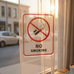 도미노스토리 투명 아크릴 표지판 금연 구역 NO SMOKING 안내판 3mm 120x150
