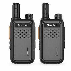 SorJar 5W 고출력 장거리 무전기 2대세트 1-10km 통신 대용량 배터리 Type-C충전 미니 워키토키 캠핑 등산 사무실 호텔 레스토랑 창고물류 건설현장 다용도 양방향통신기