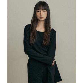 링서울 LINGSEOUL essential boat neck top-black
