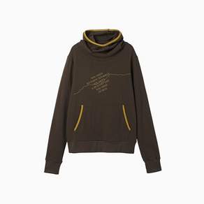 미나수 MNS Track Binding High Neck Hoodie_Brown 3