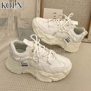 KOPN 아버지 신발 여자 가을 학생 백합 운동화 여자 캐주얼 두꺼운 바닥 신발