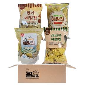 와구마구 메밀칩 160g 4종 기획세트(양파에빠진 메밀칩+김에빠진 메밀칩+대파에빠진 메밀칩+카레맛 메밀칩)