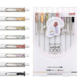 유니볼 원 피카 0.38 8색 세트 UMN-S-38 8C FIKA COLOR
