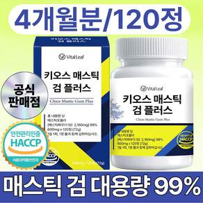 VitalLeaf 키오스 매스틱 검 플러스 식약청 인증 HACCP 제조시설