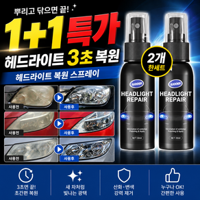 [독일기술] 자동차 전조등 복원제 헤드라이트 황변 백화 제거 코팅제 오토바이 라이트 복원 키트