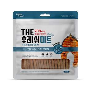 후레쉬미트 통원육 70% 연어 스틱 져키 강아지 간식 노견 말랑한 소프트 부드러운 저지방 기력회복 보양식 수제 노즈워크 다이어트 훈련용 무염 고단백