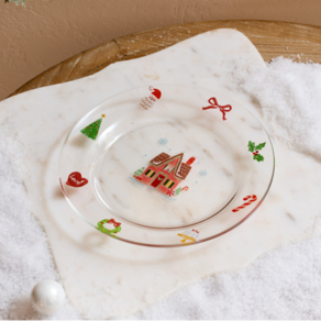 모던하우스 XMAS 메리티파티 유리접시 21cm GA9124022