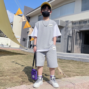 남아 여름 초특가 상하복 라운드넥 편한 학생용 반팔 티셔츠 세트상품 유아세트 남아상의 초등상하복 남아상하복 청소년 상품