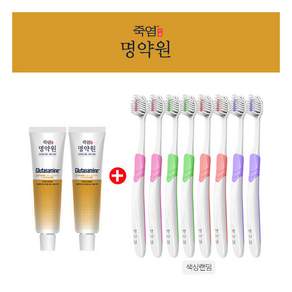 [잇몸 & 시린이케어] LG생활건강 죽염 글루타사민 치약 40g 2개 + 잇몸칫솔 8개
