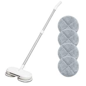 한일 무선 물걸레청소기 듀얼스핀 회전 LED 걸레청소기, 화이트, HCW-30W