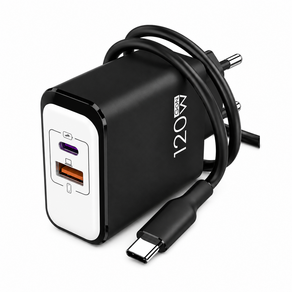 120W 멀티충전기 초고속 충전기 노트북 호환 가능 + C TO C 1M 100W 케이블 세트