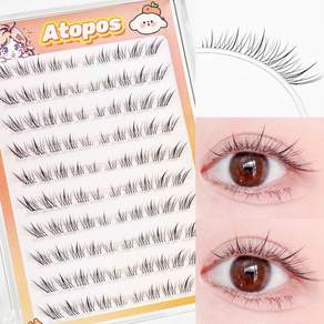 아토포스 노글루 속눈썹 내추럴 포인트 아이래쉬 연장 6-10mm 100모 대용량