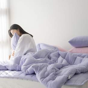 온도조절 가능한 고급 국산 고밀도 60수 순면 사계절 차렵이불 부드러운 따뜻한 시원한 침구 겨울 이부자리