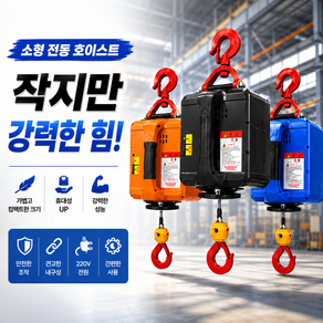 모어셀렉 휴대용 호이스트 미니 전동 윈치 체인 리프트 도르레 소형 기중기 와이어 크레인
