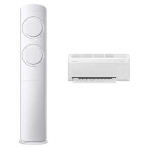 삼성전자 56.9㎡(17.2평) + 18.7㎡(5.7평) AI Q9000 홈멀티형 에어컨 AF60F17D11WRT + 리모컨 세트 방문설치
