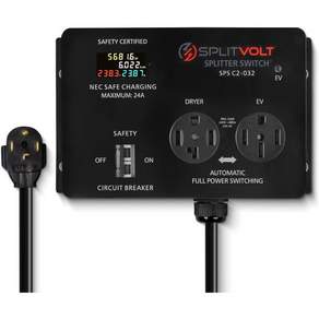 스플릿볼트 NEMA 14-3014-50 240V 24A 스플리터 스위치 - 가정용 전기차 충전EV 설치 cETLus 인증 전기차 2대 충전 플러그 앤 플레이 비용 수천 달러 절