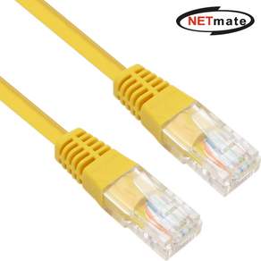 CAT.5E UTP 다이렉트 케이블(옐로우) 2m인터넷 통신 랜선 넷매이트NMC-U502Y