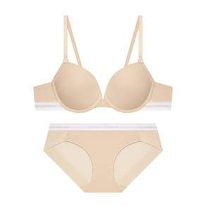코데즈컴바인이너웨어 뮤트톤 에어로쿨 브라 햄팬티 세트_스킨