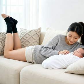 닥터코어런 베이비랩 출산발목보호대 1쌍, 1세트, 블랙