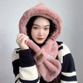 소프트퍼 후드 머플러 귀도리방한모자 후드목도리 가정용품 선물용품 집들이용품