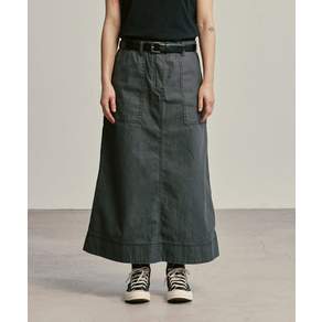 유니버셜 오버롤 UNIVERSAL OVERALL SLUB FATIGUE LONG SKIRT BLACK