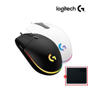 [로지텍 정품] 로지텍 G102IC LIGHTSYNC 2세대 게이밍 마우스 (정품 벌크) + 마우스 패드 패키지