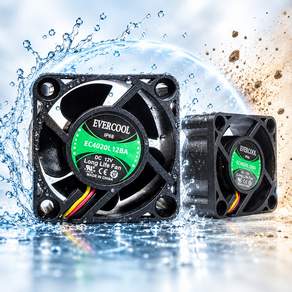 쿨러 쿨링팬 40x40x20mm IP68 방수 방진 DC12V 3핀 2볼 6000RPM 옥외 전기 장비 산업용 소형 배기 냉각 휀