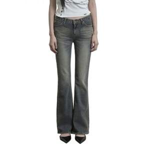 INEGI Vintage Scratch Bootcut Jeans (blue)