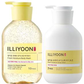 [일리윤] 프레쉬 모이스춰 바디워시 500ml + 350ml 바디세트 바디로션